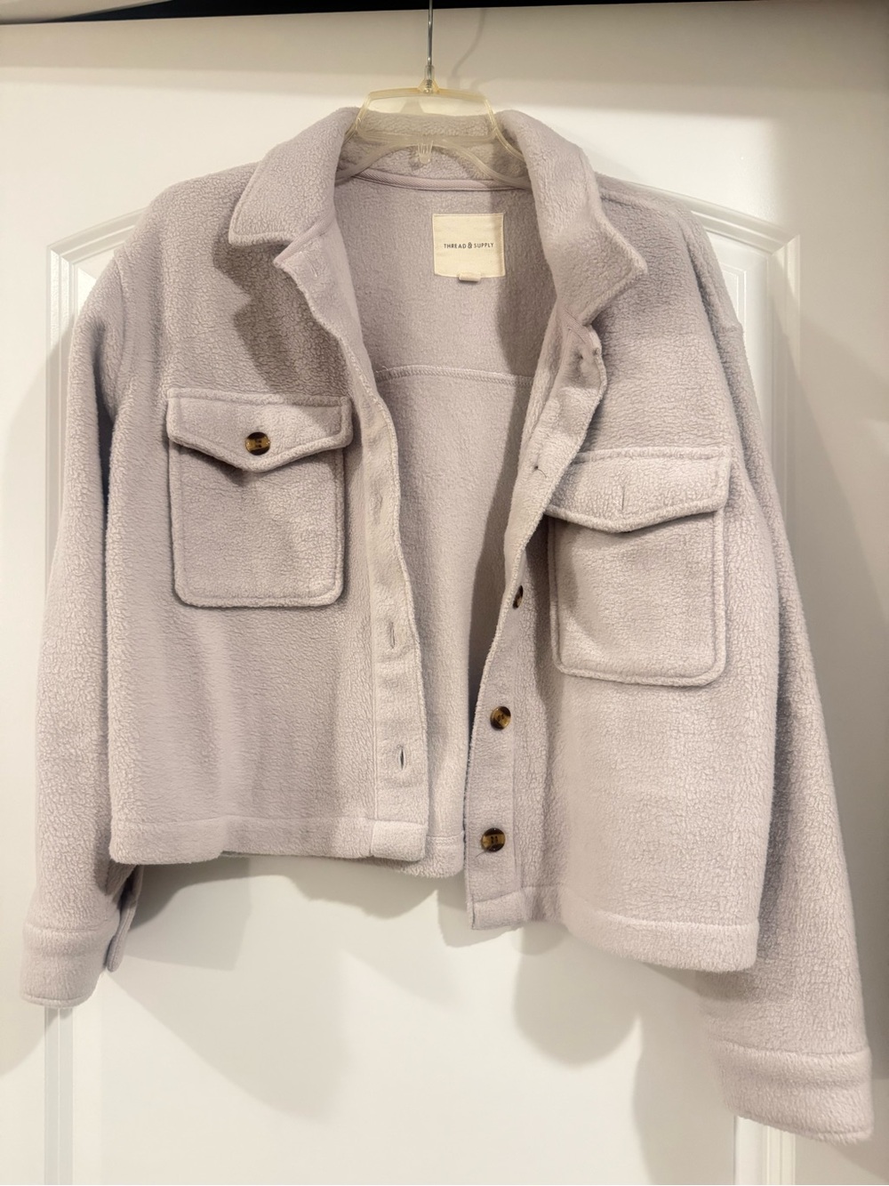 Thread & Supply Lavender Fleece Shacket